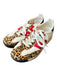 Back 70 Shoe Size 40 White, Red & Brown Leather Sneaker Cheetah Print Shoes White, Red & Brown / 40