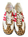 Back 70 Shoe Size 40 White, Red & Brown Leather Sneaker Cheetah Print Shoes White, Red & Brown / 40