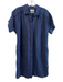 J Crew Size XS Navy Linen Drop Shoulder Button Down Collared Shirt Dress Dress Navy / XS
