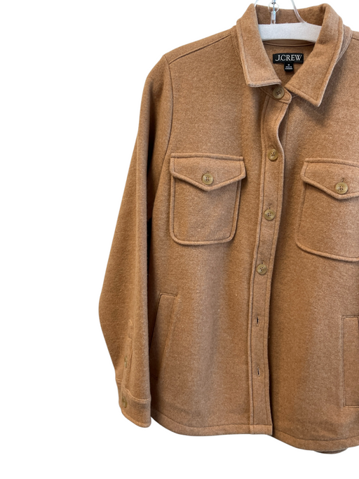 J Crew Size Medium Copper Wool Blend Front Button Collared Pockets Jacket Copper / Medium