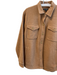 J Crew Size Medium Copper Wool Blend Front Button Collared Pockets Jacket Copper / Medium