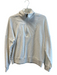 Faherty Size Medium White Cotton Blend Long Sleeve Half Zip Knubby Knit Top White / Medium