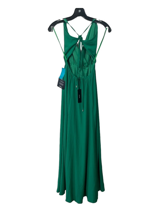 Lulu's Size Medium Green Polyester Spaghetti Strap Open Back Maxi Dress Green / Medium