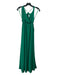 Lulu's Size Medium Green Polyester Spaghetti Strap Open Back Maxi Dress Green / Medium