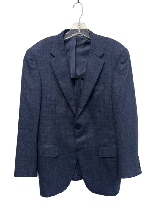Canali Size 50 Navy & Brown Wool Plaid Blazer 2 Button Men's Jacket Navy & Brown / 50