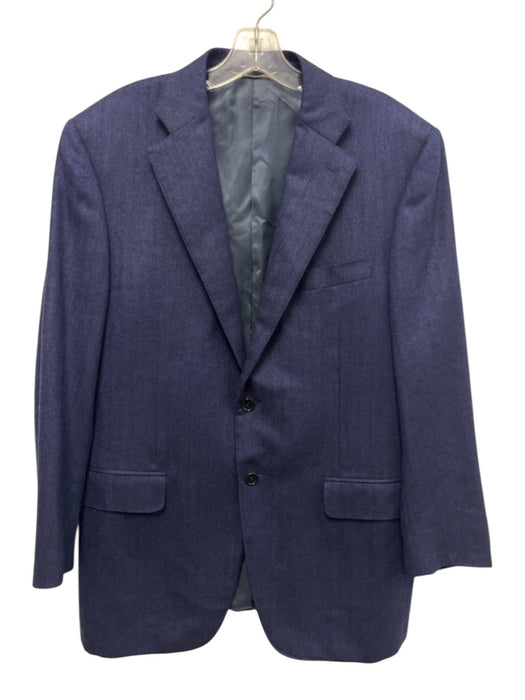 Canali Size 34 Navy & Black Wool Stripe Blazer 2 Button Men's Jacket Navy & Black / 34