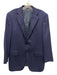 Canali Size 34 Navy & Black Wool Stripe Blazer 2 Button Men's Jacket Navy & Black / 34