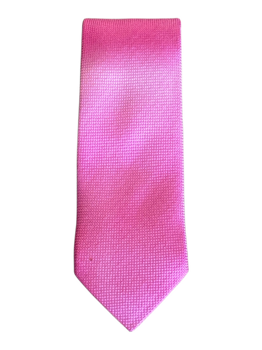 Hermes Pink Silk Woven Men's Tie Pink