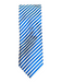 Canali Blue & White Silk Stripe Men's Tie Blue & White