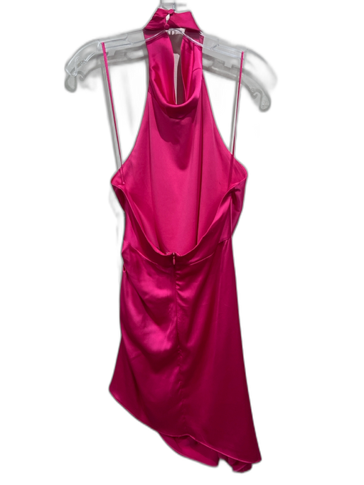 DO+BE Size S Hot pink Polyester Blend Halter Back Zip Gathered Side Dress Hot pink / S