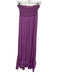FP One Size Est XS Purple Viscose Blend Strapless Floral Lace Shirred Back Dress Purple / Est XS