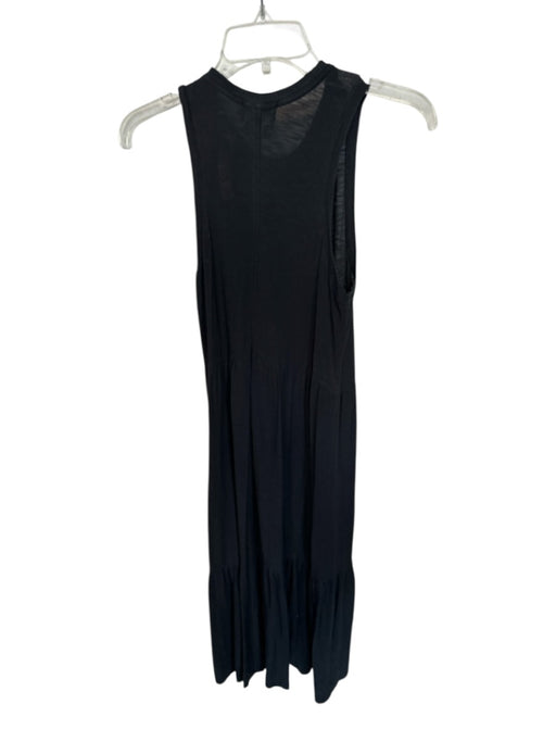 Nation Size XS Black Pima Cotton Sleeveless Maxi high neck Sheer Dress Black / XS