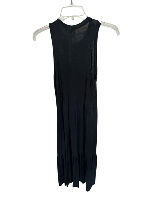 Nation Size XS Black Pima Cotton Sleeveless Maxi high neck Sheer Dress Black / XS