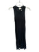 Nation Size XS Black Pima Cotton Sleeveless Maxi high neck Sheer Dress Black / XS