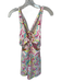 For Love & Lemons Size M Multi Color Polyester Blend Front Cut Out Mini Dress Multi Color / M