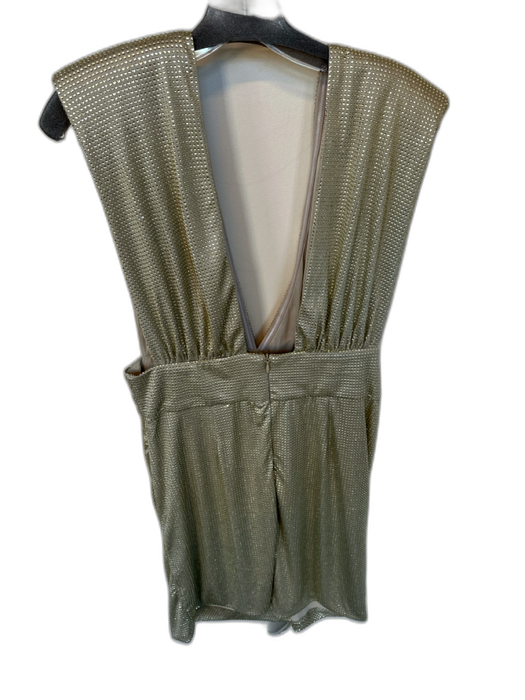 Nikita Mhaisalkar Size M Gold Polyester Low Top Stud Mini Dress Gold / M