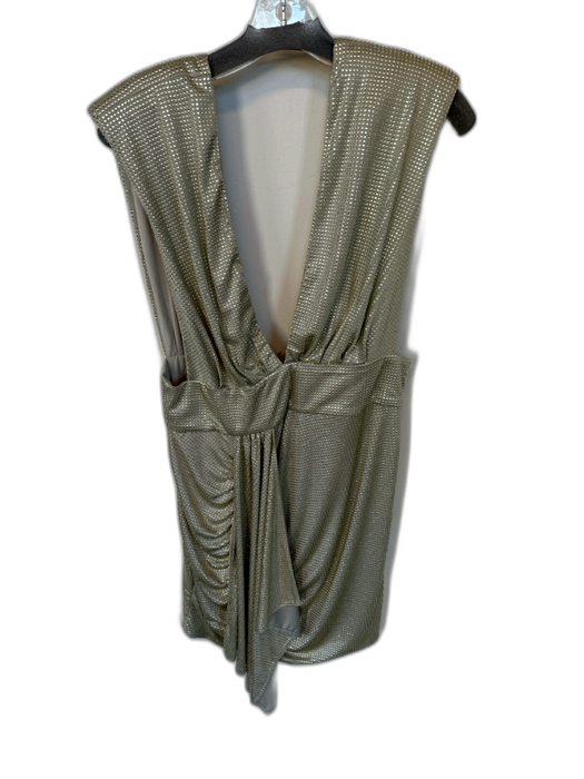 Nikita Mhaisalkar Size M Gold Polyester Low Top Stud Mini Dress Gold / M