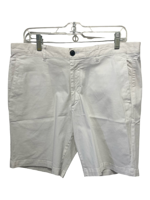 Theory Size 34 White Cotton Blend Solid Khakis Men's Shorts 34