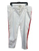 Madewell Size 35 White & Red Cotton Denim Mid Rise Straight Side Stripes Jeans White & Red / 35