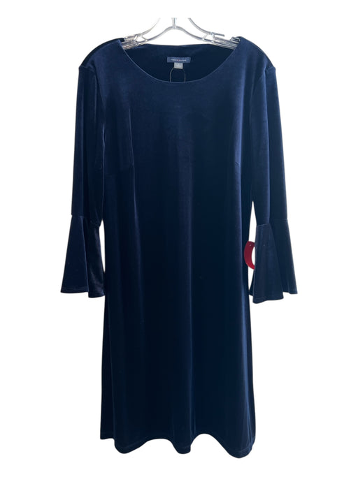 Tommy Hilfiger Size 12 Midnight blue Polyester Velvet Boat Neck Dress Midnight blue / 12