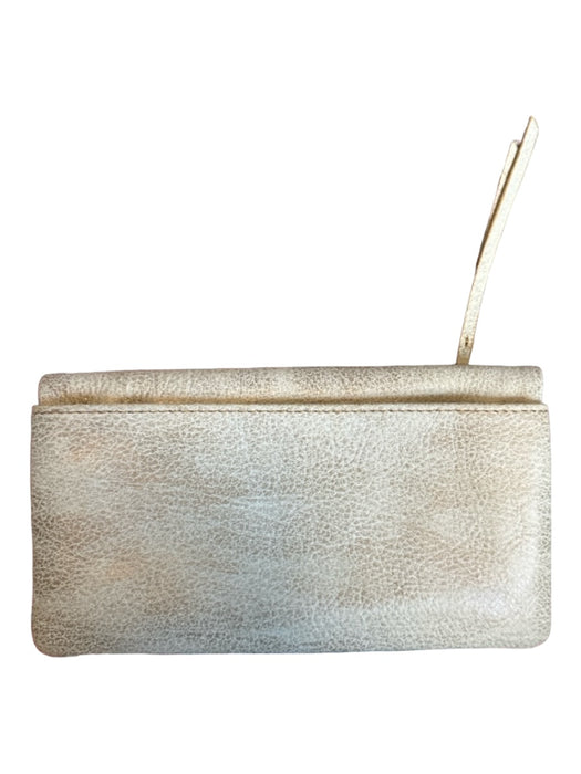 Hobo Gold Leather Fold Over Metallic Wallets Gold