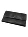 Louis Vuitton Black Leather Epi Rectangle Front Flap Wallets Black