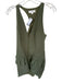 Meshki Size L Olive Green Polyester Blend Racerback Front Zip Dress Olive Green / L