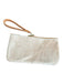 Satchel. Rose Gold & Brown Pony Hair Metallic Zip Close Wristlet Bag Rose Gold & Brown / S