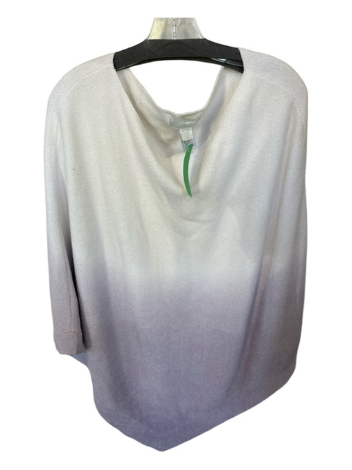 Barefoot Dreams Size One Size White & Purple Nylon Blend Cape Ombre Sweater White & Purple / One Size