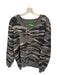 Barefoot Dreams Size 1X Black & Gray Nylon Blend Long Sleeve Fuzzy Sweater Black & Gray / 1X