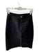 Paris Sport Club Size M Black Suede Back Zip Pencil Skirt Black / M