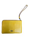 Coach Mustard Leather Zip Close Wallets Mustard