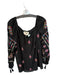 Savanna Jane Size 1X Black & Multi Polyester Long Sleeve Top Black & Multi / 1X