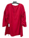 Halogen Size M Red Cotton Round Neck Long Sleeve Cinch Sleeve Shift Dress Red / M