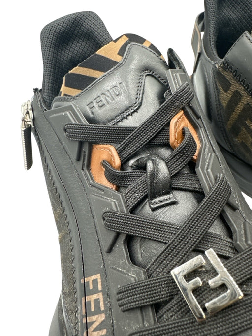 Fendi Shoe Size 11 Black Synthetic logo Sneaker Men's Shoes Black / 11