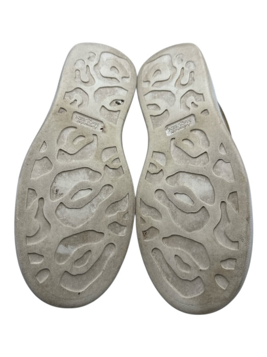 Alexander McQueen Shoe Size 44.5 White & Gold Leather Solid Sneaker Men's Shoes White & Gold / 44.5