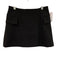 Reiss Size 4 Black Polyester Blend Flap Pocket Back Zip Wrap Illusion Mini Skirt Black / 4