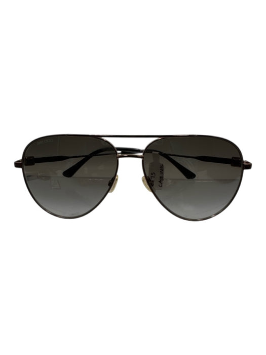 Jimmy Choo Brown Metal Aviator Gradient Lens Crystal Detail Sunglasses Brown