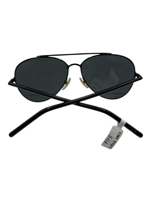 Prada Black Metal Tinted Lens Aviator Sunglasses Black