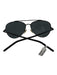 Prada Black Metal Tinted Lens Aviator Sunglasses Black