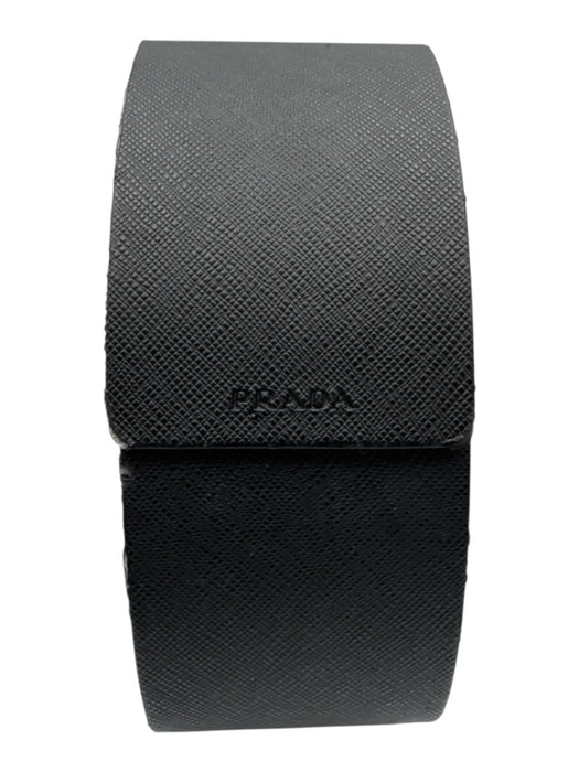 Prada Black Metal Tinted Lens Aviator Sunglasses Black