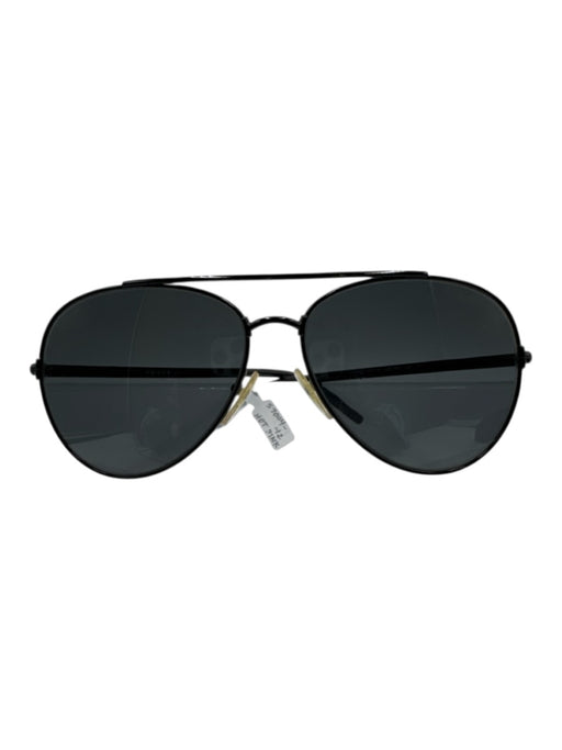 Prada Black Metal Tinted Lens Aviator Sunglasses Black