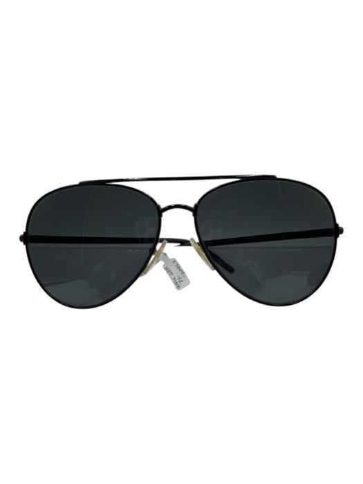 Prada Black Metal Tinted Lens Aviator Sunglasses Black