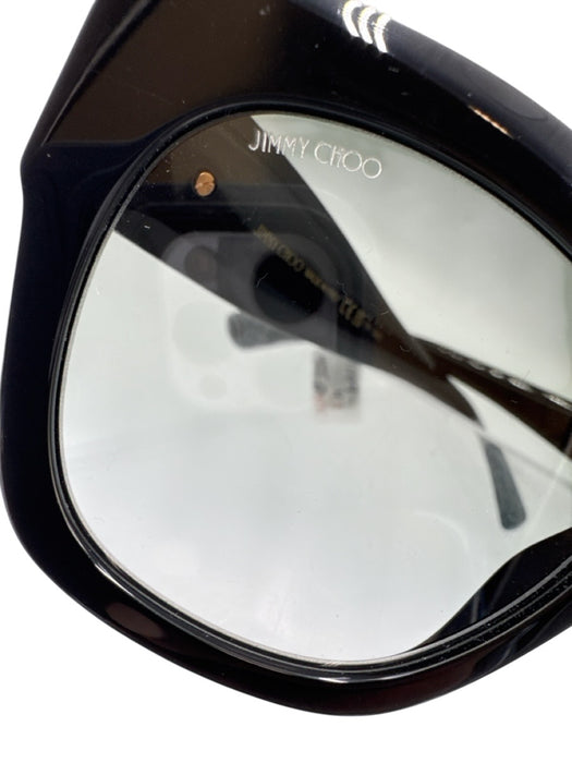 Jimmy Choo Black Acetate Gradient Lens Glitter Detail Sunglasses Black