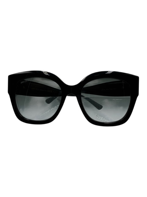 Jimmy Choo Black Acetate Gradient Lens Glitter Detail Sunglasses Black