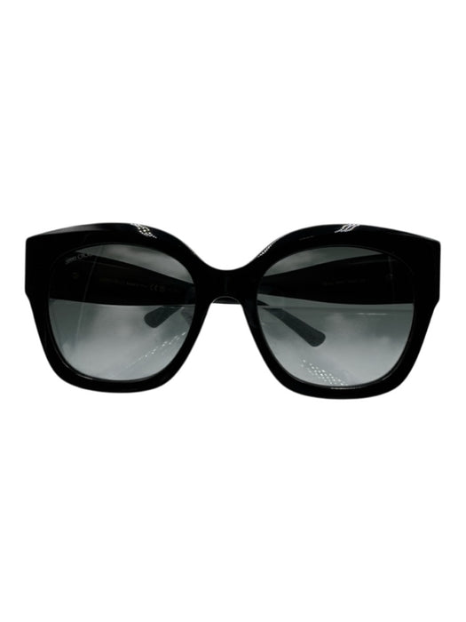 Jimmy Choo Black Acetate Gradient Lens Glitter Detail Sunglasses Black