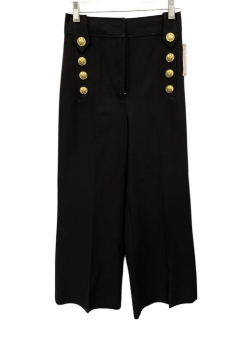 Derek Lam 10 Crosby Size Est XS Black Cotton Blend Gold Tone High Waist Pants Black / Est XS