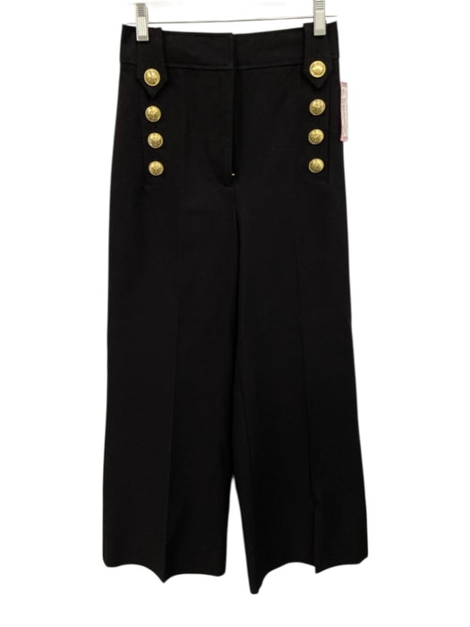 Derek Lam 10 Crosby Size Est XS Black Cotton Blend Gold Tone High Waist Pants Black / Est XS