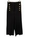 Derek Lam 10 Crosby Size Est XS Black Cotton Blend Gold Tone High Waist Pants Black / Est XS