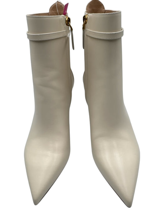 Valentino Garavani Shoe Size 39 Cream White Leather Upper Pointed Toe Boots Cream White / 39
